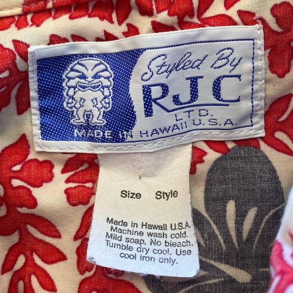 Vintage RJC Ltd. Floral Button Shirt Made in Hawaii USA - Picture 11 of 11